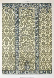 Kacheltafel aus der Moschee von Ibrahym Agha, aus 